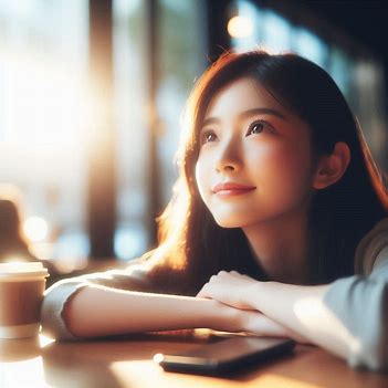 悩みが解決し、前向きな気持ちになった女性