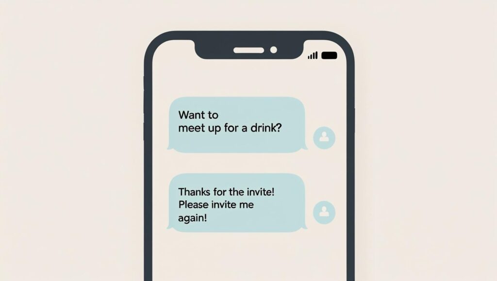 飲み会のお誘いのLINE