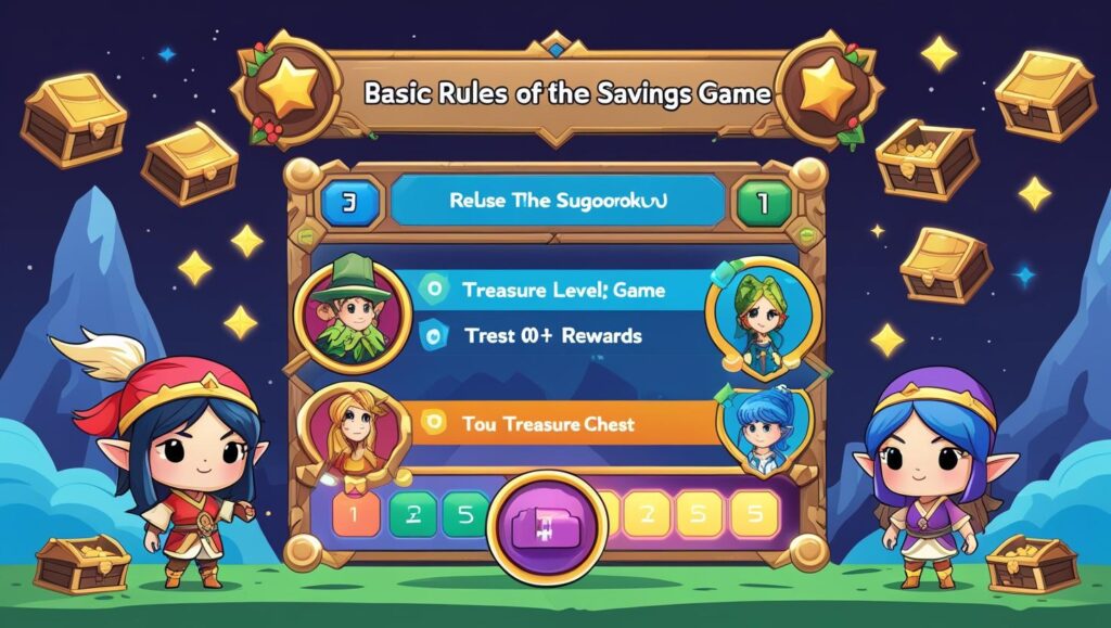カップルの貯金をRPGゲームのように楽しむ方法の図解