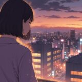 仕事の人間関係に疲れ、窓の外を眺める女性