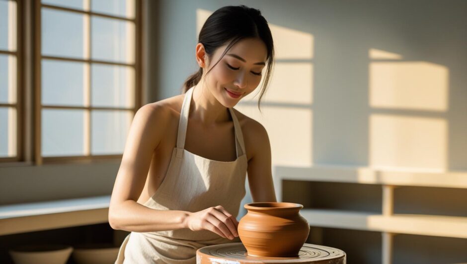マヤ暦の紋章「黄色い種」の才能を象徴する、探求に没頭する女性