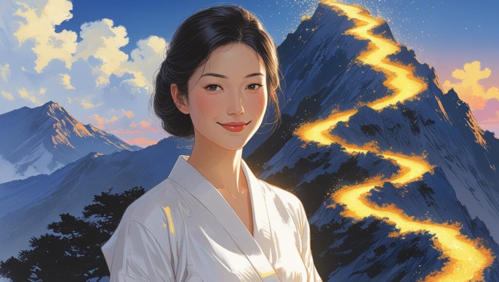 自分の道を極め、それが誰かの光の道しるべとなった、「黄色い人」の紋章を持つ女性