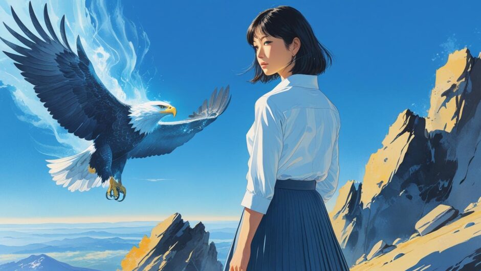 マヤ暦の紋章「青い鷲」の才能を象徴する、未来を見通す女性