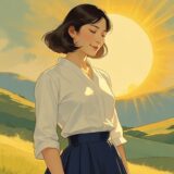 マヤ暦の紋章「黄色い太陽」の才能を象徴する、太陽のように輝く女性
