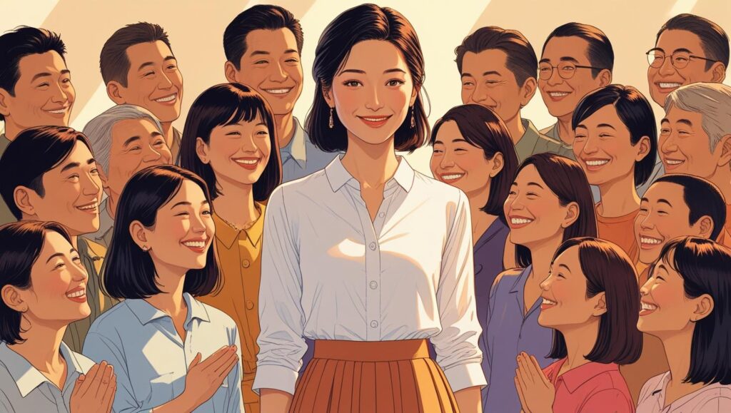 自分の才能を解放し、多くの人々を照らす太陽となった「黄色い太陽」の紋章を持つ女性