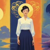 マヤ暦「銀河の音2」の役割を象徴する、二つの世界を調和させる女性