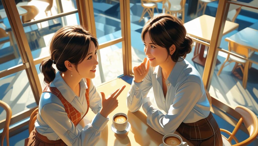 専門家に占いの相談をしている女性