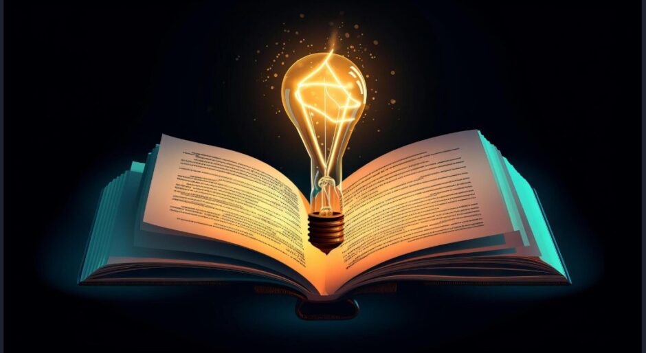 幻想的な書籍とランプ
